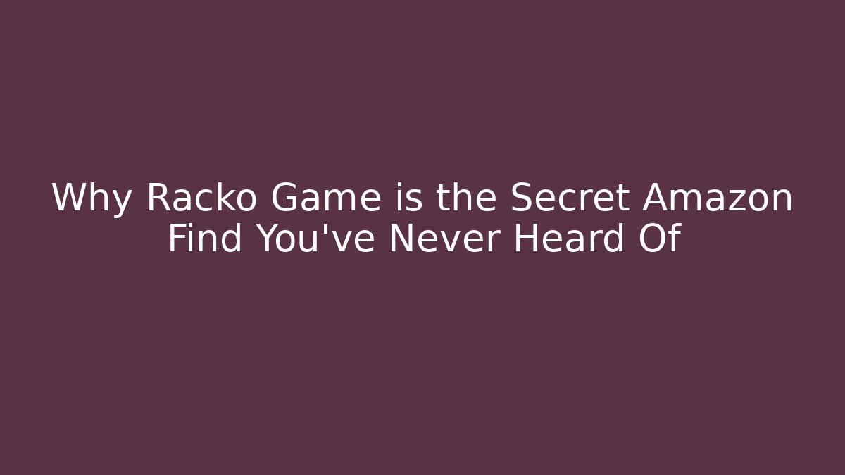 Why Racko Game is the Secret Amazon Find You've Never Heard Of