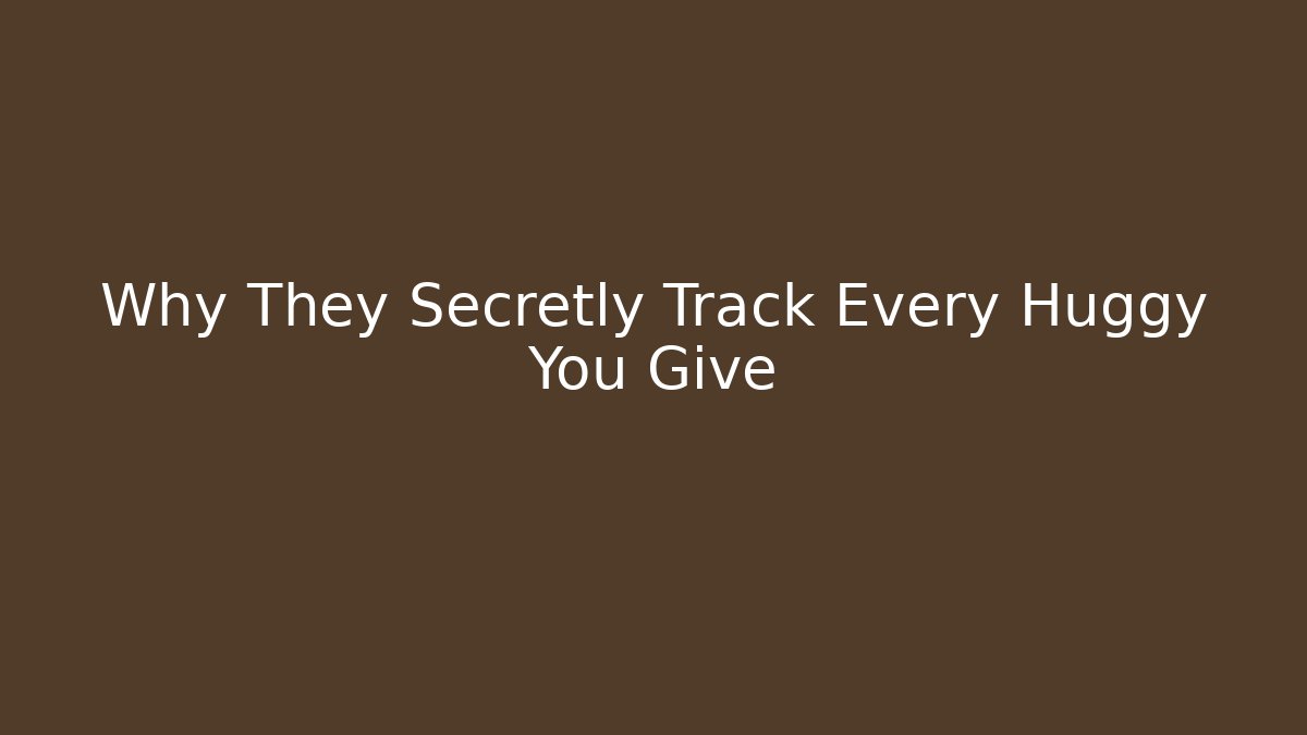 Why They Secretly Track Every Huggy You Give
