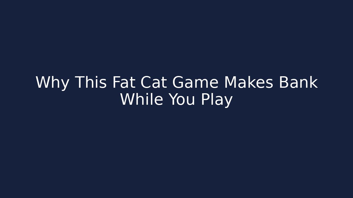 Why This Fat Cat Game Makes Bank While You Play