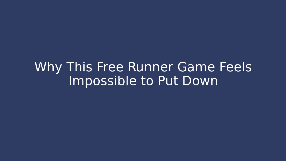 Why This Free Runner Game Feels Impossible to Put Down