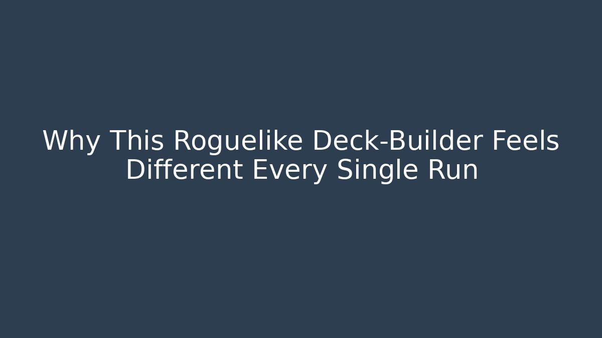 Why This Roguelike Deck-Builder Feels Different Every Single Run