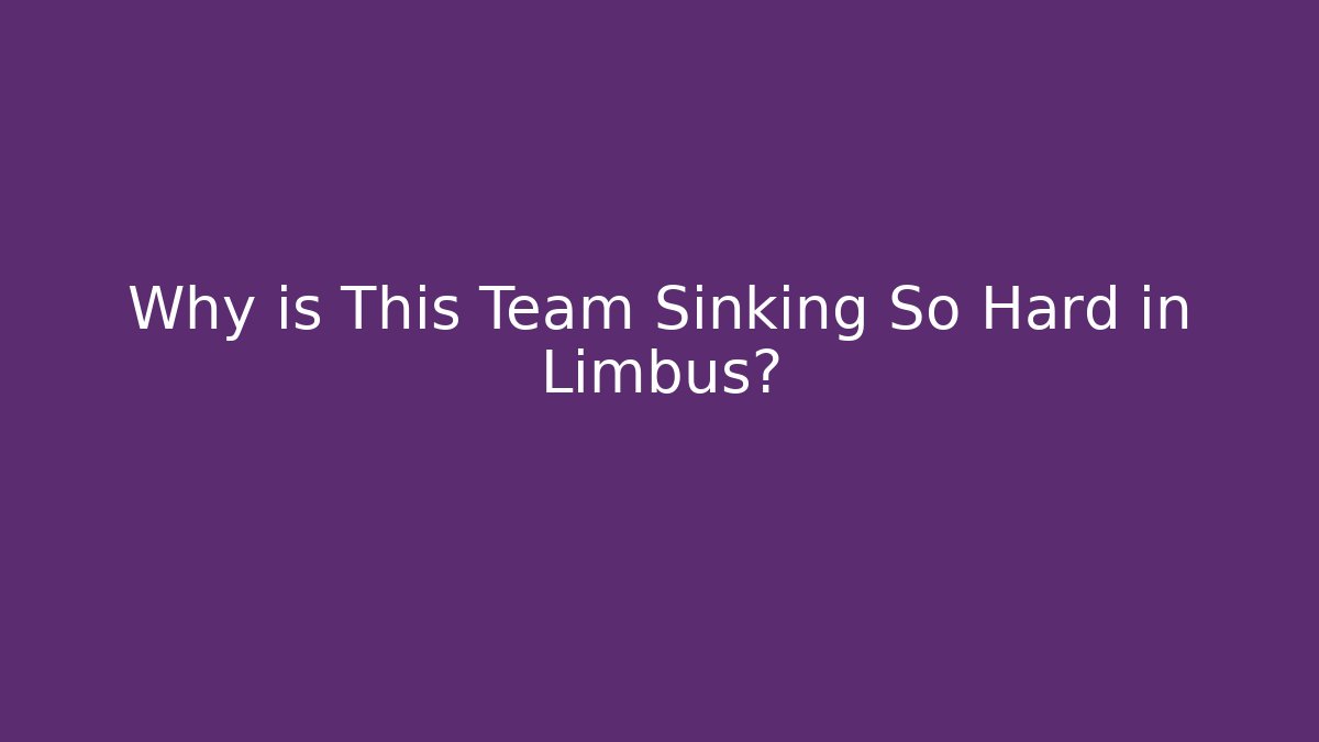 Why is This Team Sinking So Hard in Limbus?