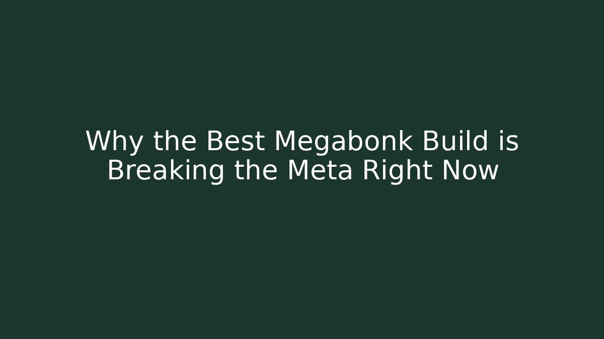 Why the Best Megabonk Build is Breaking the Meta Right Now