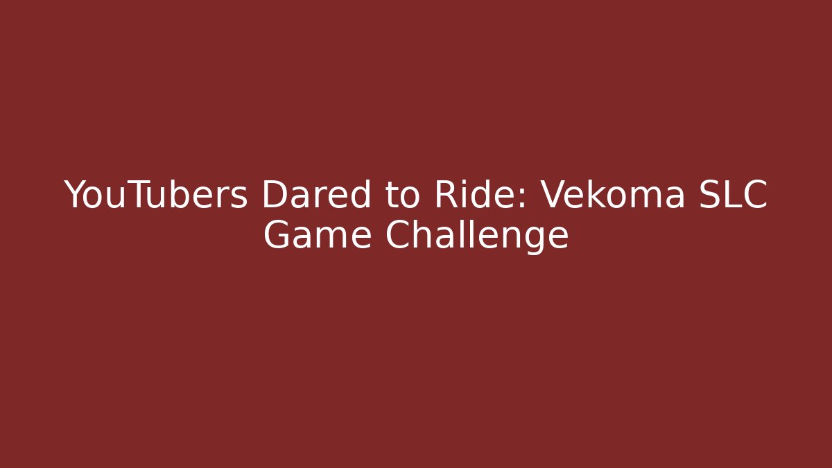 YouTubers Dared to Ride: Vekoma SLC Game Challenge