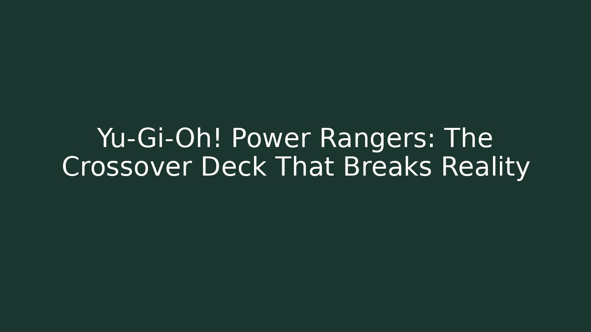 Yu-Gi-Oh! Power Rangers: The Crossover Deck That Breaks Reality